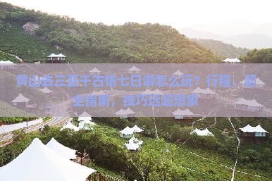 黄山去三亚千古情七日游