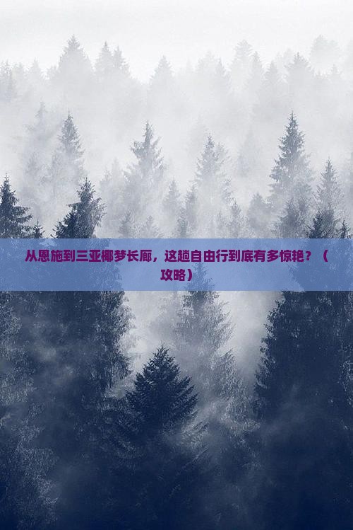 恩施去三亚椰梦长廊自由行