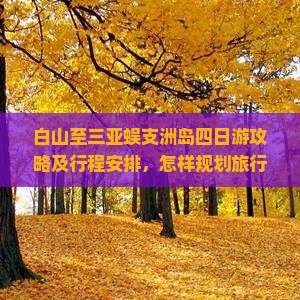 白山去三亚蜈支洲岛四日游