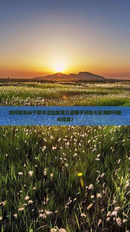 中卫出发三亚椰子洲岛七日游