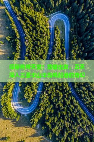 楚雄去三亚半山半岛帆船港五日游