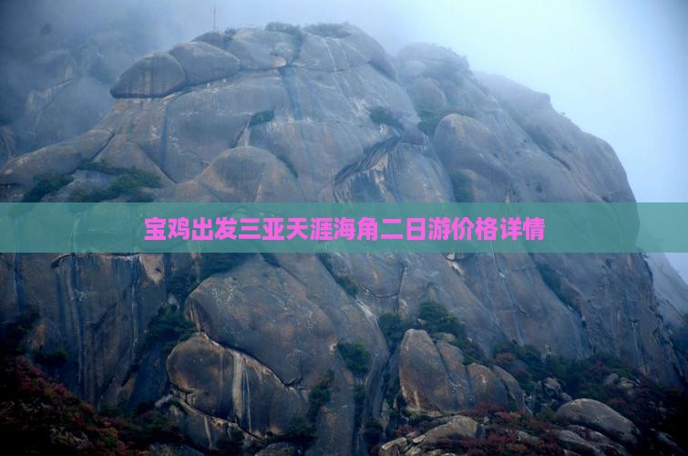 宝鸡出发三亚天涯海角二日游