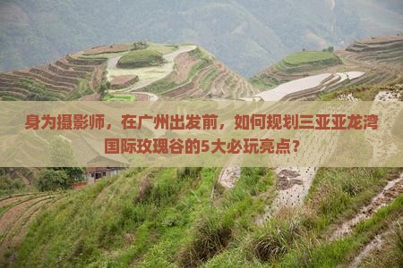 广州去三亚亚龙湾国际玫瑰谷必玩地