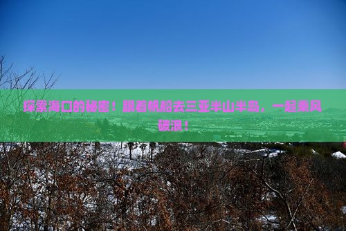 海口出发三亚半山半岛帆船港旅游