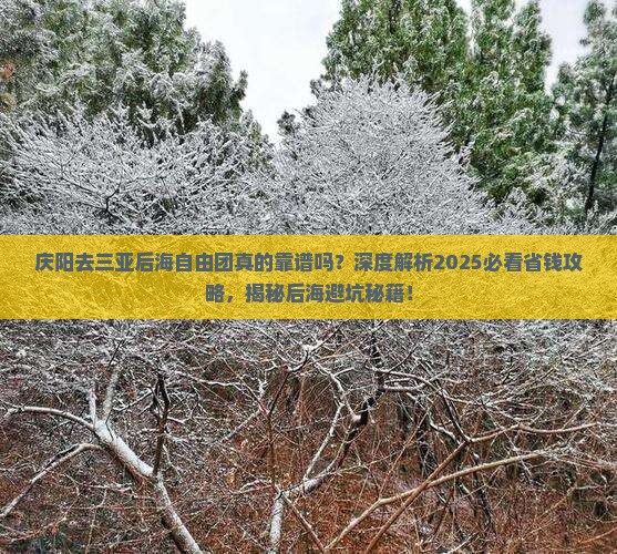 庆阳去三亚后海自由团