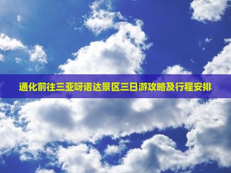 通化前往三亚呀诺达景区三日游
