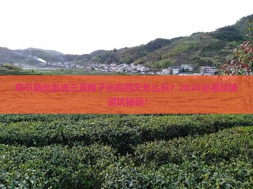 库尔勒出发三亚椰子洲岛四日游
