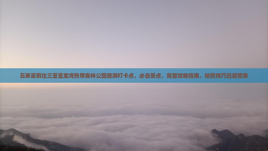 五家渠前往三亚亚龙湾热带森林公园旅游打卡点