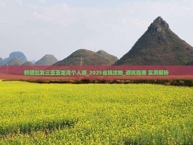 鹤壁出发三亚亚龙湾个人游