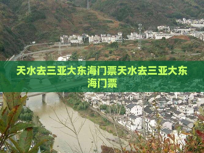 天水去三亚大东海门票