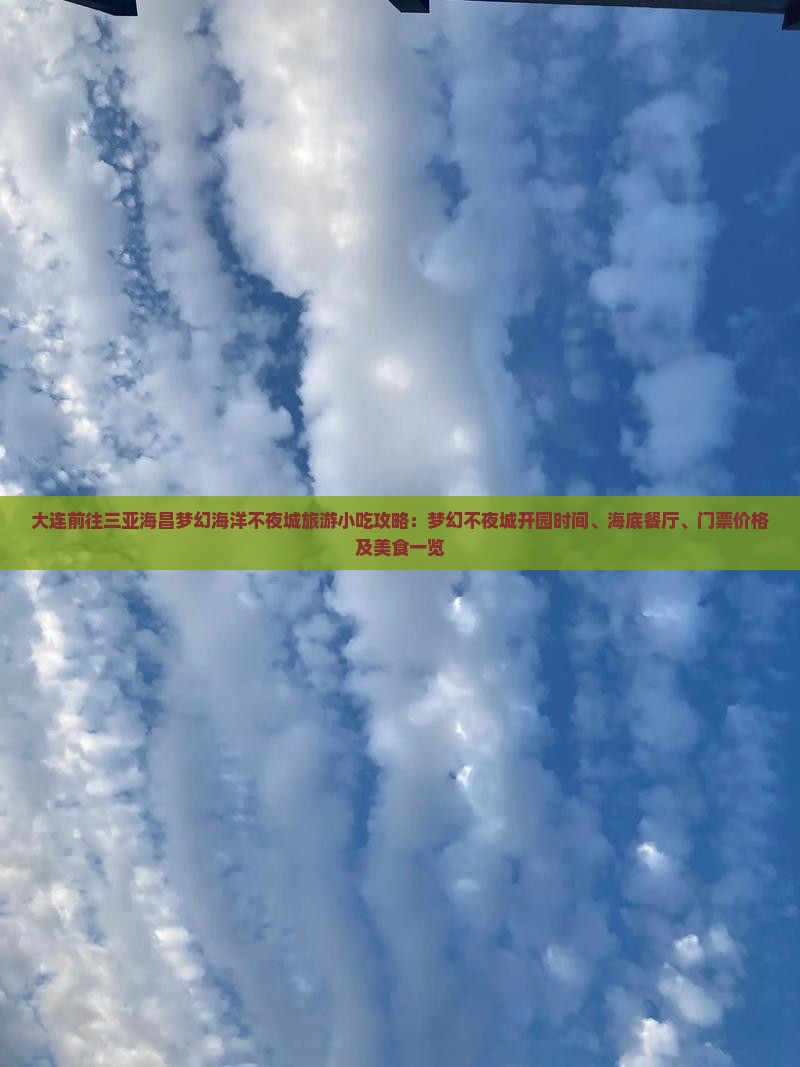 大连前往三亚海昌梦幻海洋不夜城旅游小吃