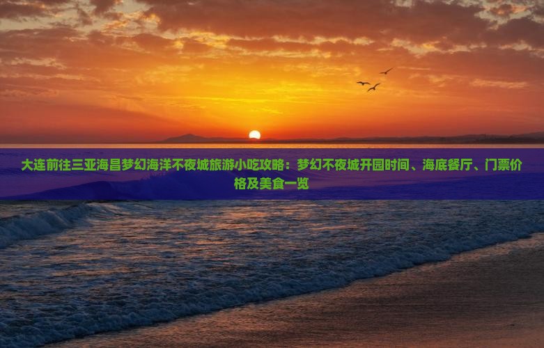 大连前往三亚海昌梦幻海洋不夜城旅游小吃