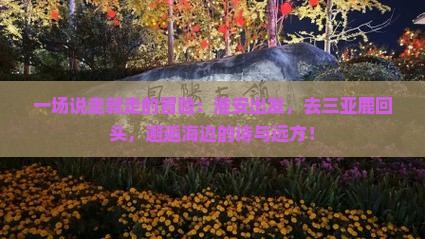 淮安去三亚鹿回头自由行