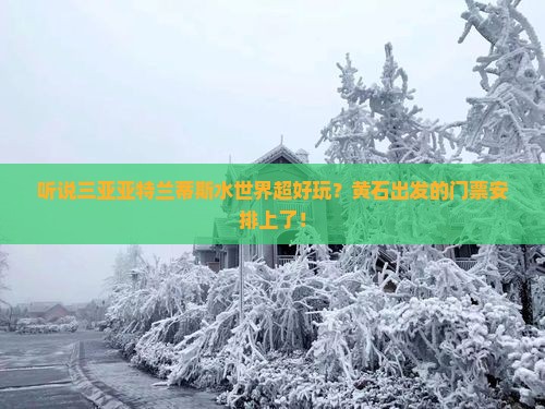 黄石前往三亚亚特兰蒂斯水世界门票