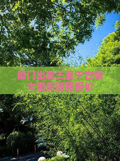 厦门出发三亚千古情大型旅游团