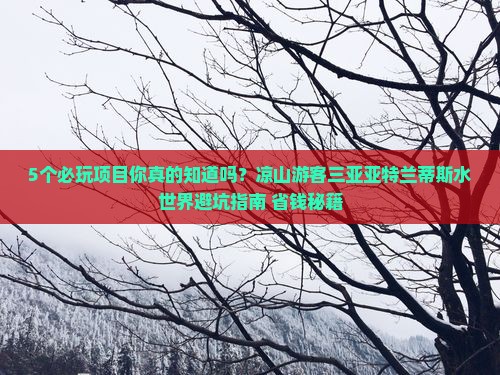凉山前往三亚亚特兰蒂斯水世界必玩地
