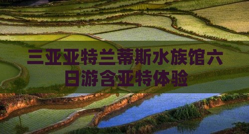 齐齐哈尔去三亚亚特兰蒂斯水族馆六日游