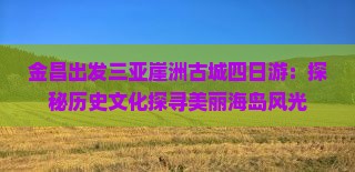金昌出发三亚崖洲古城四日游