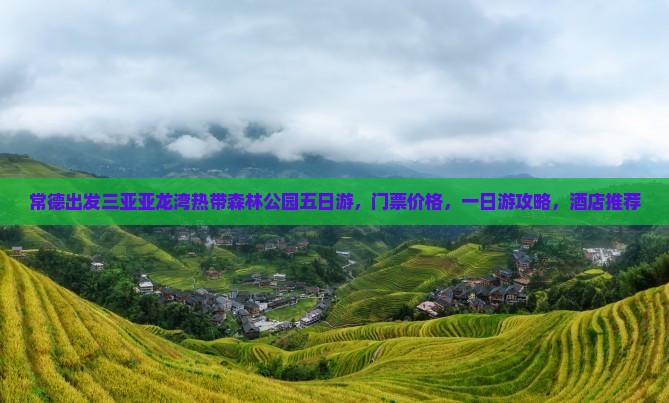 常德出发三亚亚龙湾热带森林公园五日游