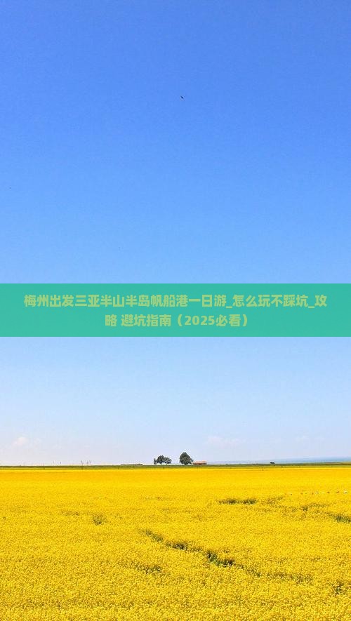 梅州出发三亚半山半岛帆船港一日游