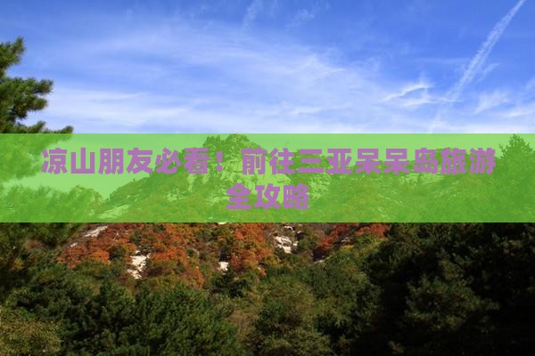 凉山前往三亚呆呆岛旅游