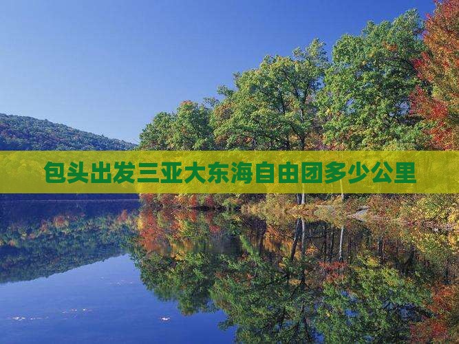 包头出发三亚大东海自由团