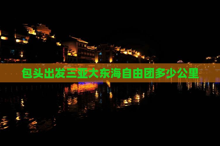 包头出发三亚大东海自由团