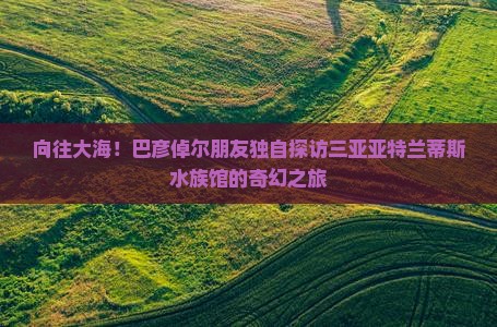 巴彦倬尔去三亚亚特兰蒂斯水族馆个人游