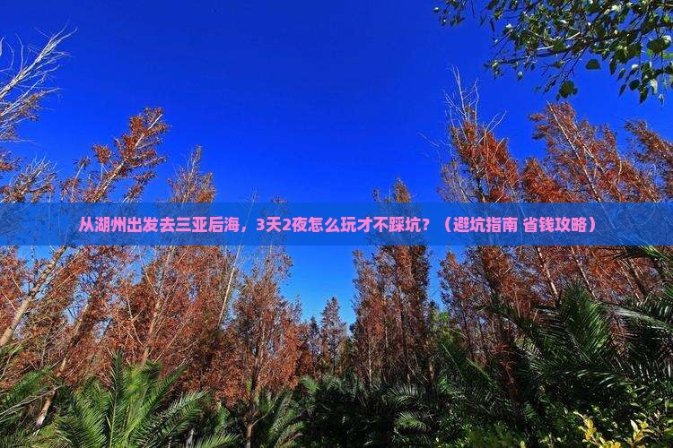 湖州前往三亚后海旅游网红地点