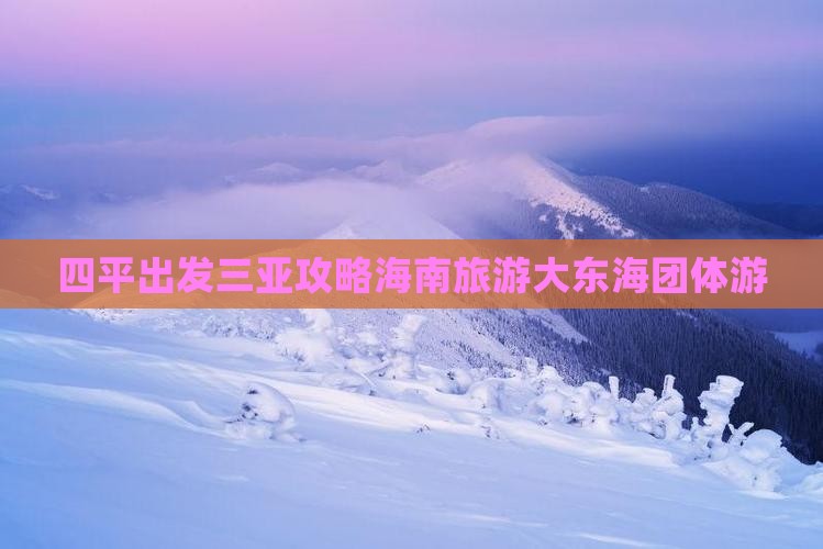 四平出发三亚大东海团体旅游