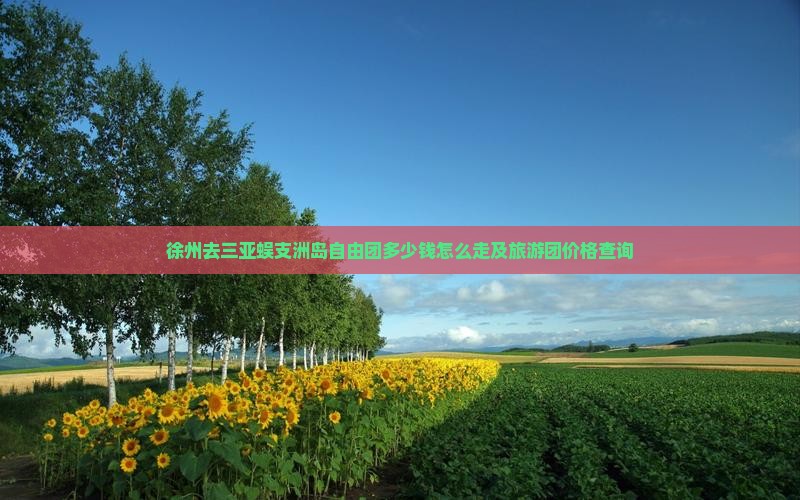 徐州去三亚蜈支洲岛自由团