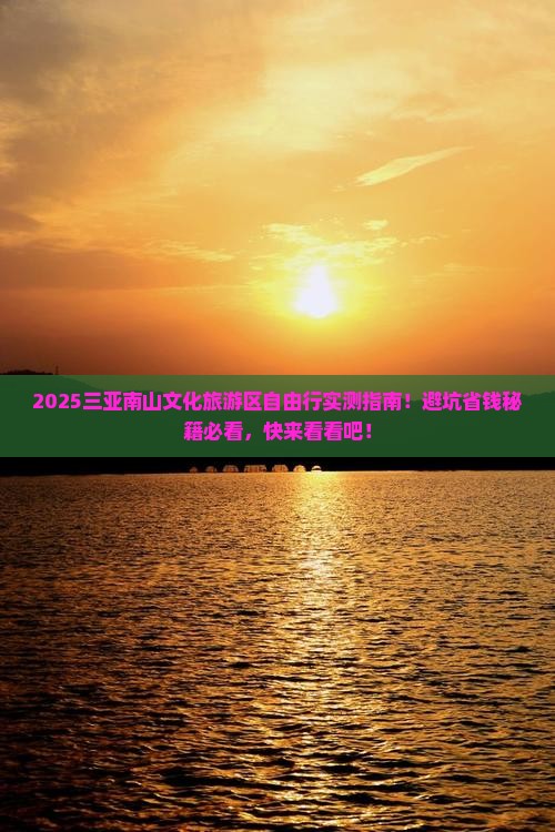 阿里出发三亚南山文化旅游区自由行