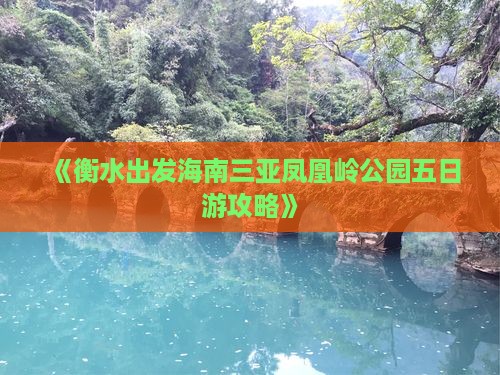 衡水出发三亚凤凰岭公园五日游
