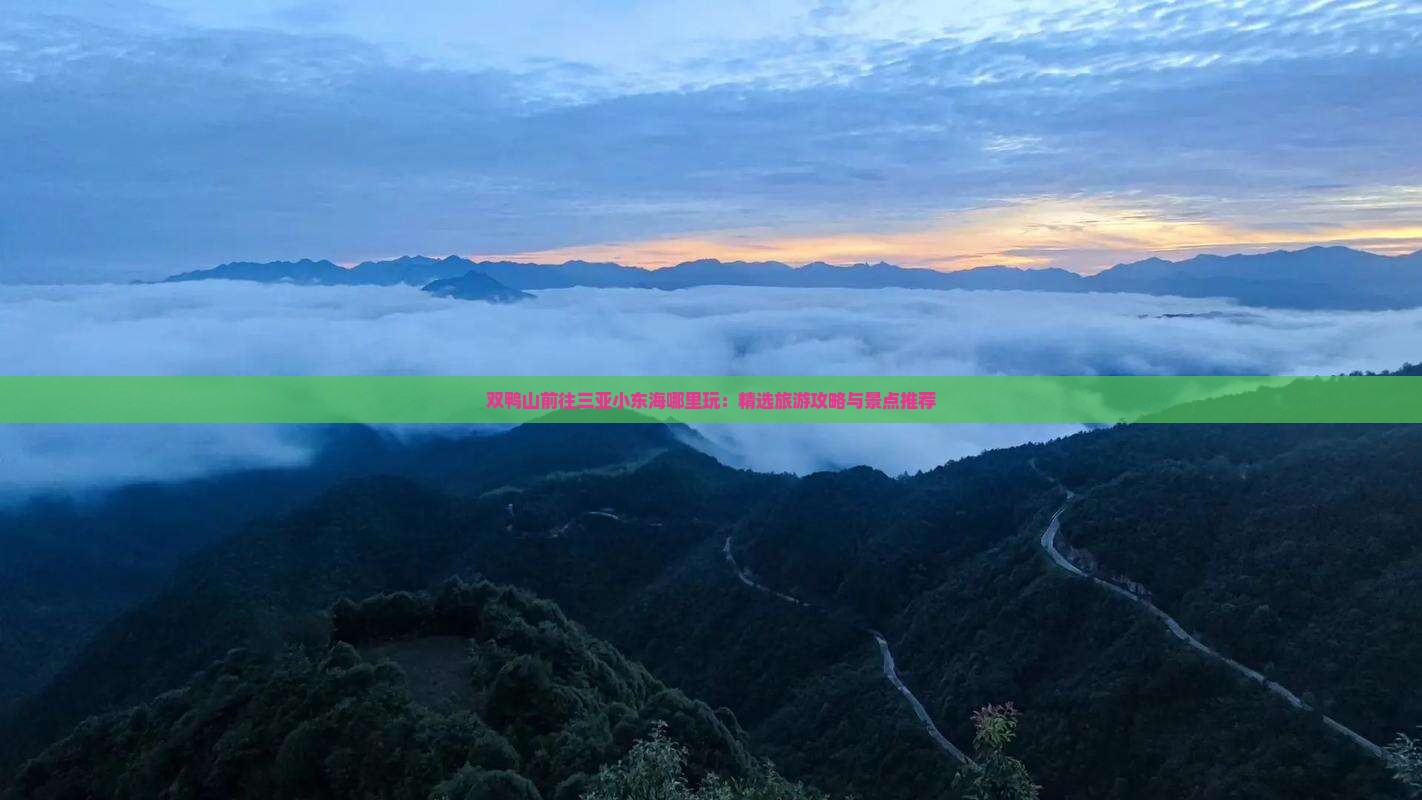双鸭山前往三亚小东海哪里玩
