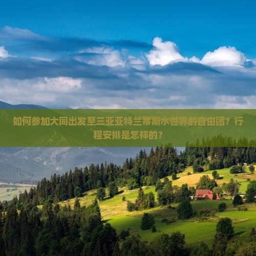 大同前往三亚亚特兰蒂斯水世界自由团