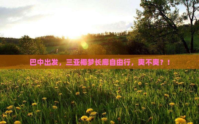 巴中出发三亚椰梦长廊自由行