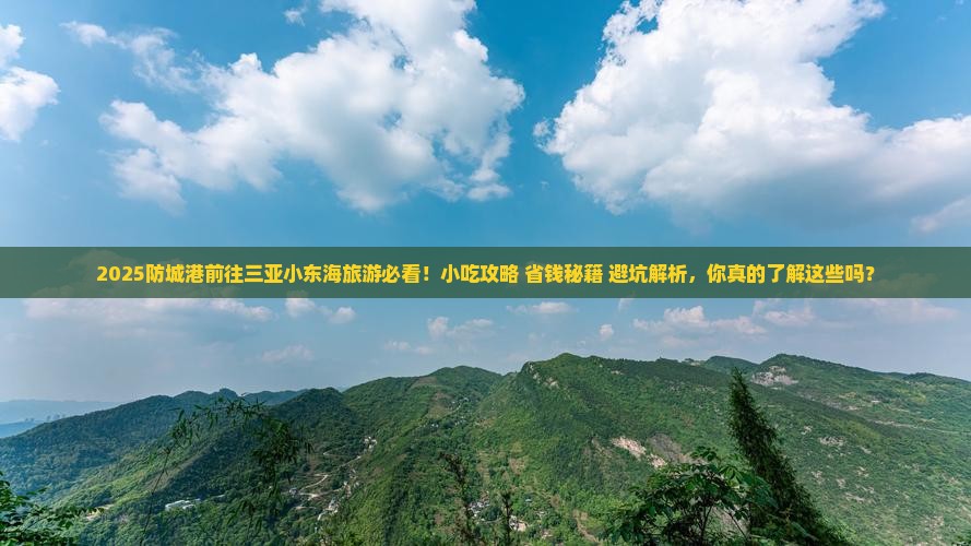 防城港前往三亚小东海旅游小吃