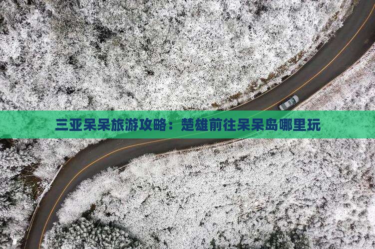 楚雄前往三亚呆呆岛哪里玩