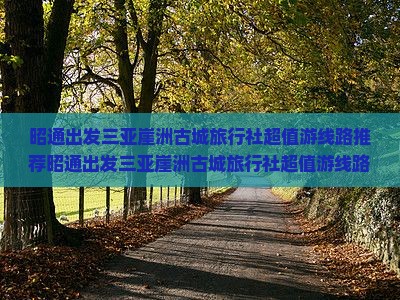 昭通出发三亚崖洲古城旅行社