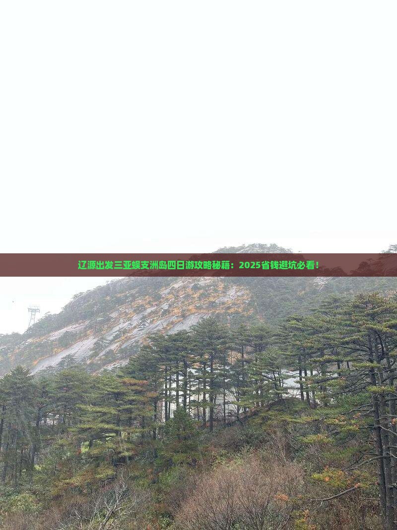 辽源出发三亚蜈支洲岛四日游