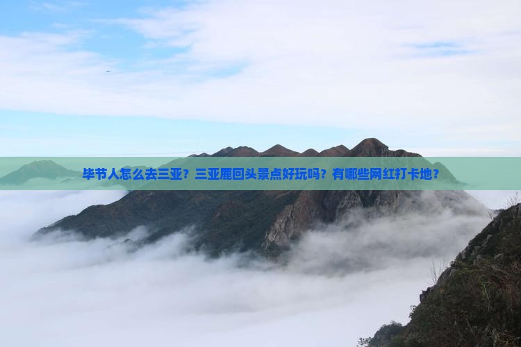 毕节前往三亚鹿回头旅游网红地点