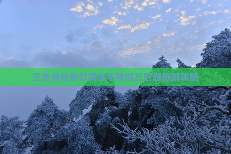 怒江出发三亚海昌梦幻海洋不夜城三日游