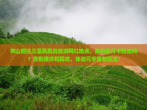 黄山前往三亚凤凰岛旅游网红地点