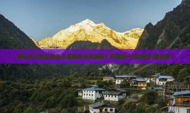 辽阳去三亚蜈支洲岛一日游