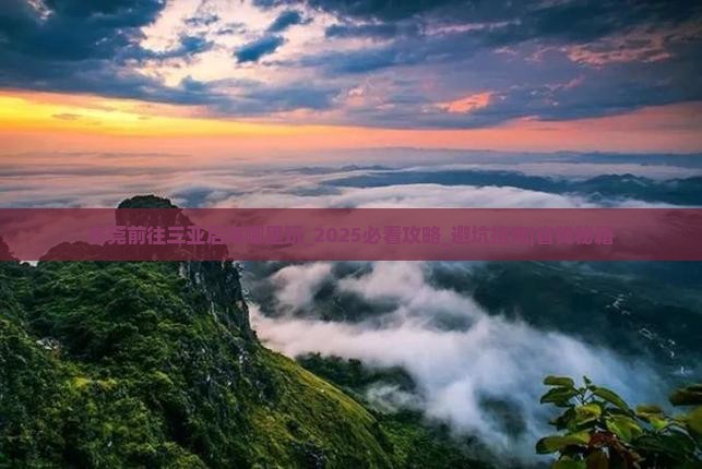 东莞前往三亚后海哪里玩 东莞前往三亚后海哪里玩
