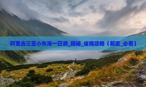 阿里去三亚小东海一日游