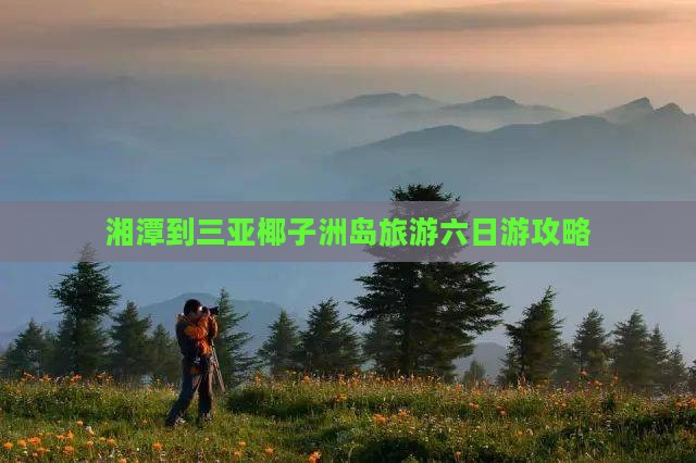 湘潭去三亚椰子洲岛六日游