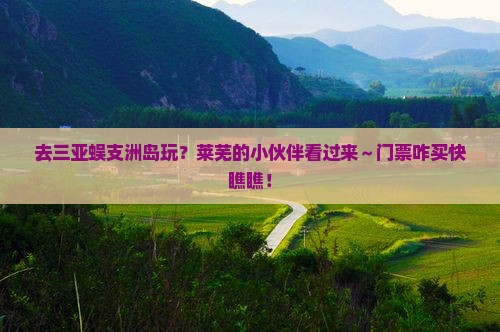 莱芜前往三亚蜈支洲岛门票