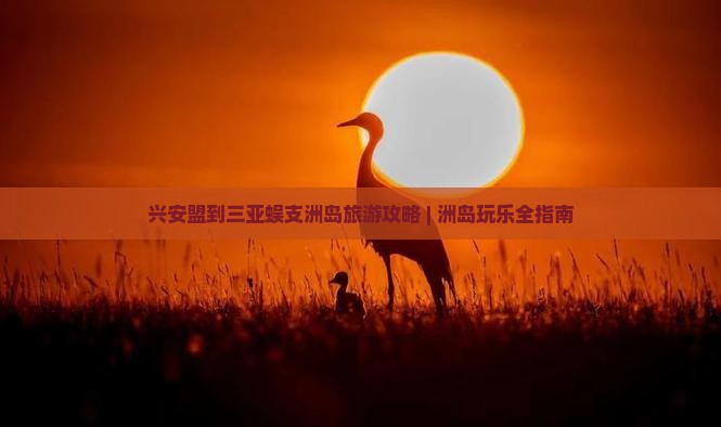 兴安盟出发三亚蜈支洲岛攻略