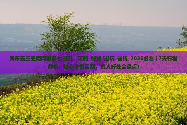 海东去三亚南湾猴岛七日游